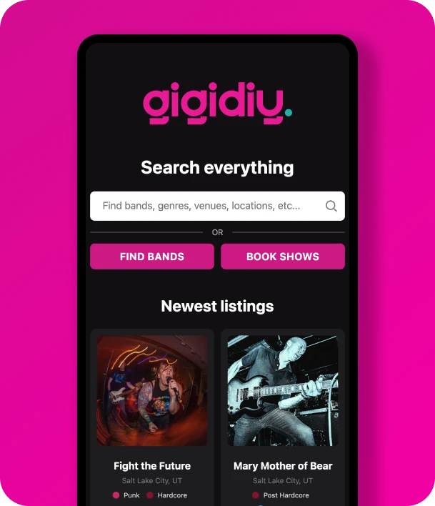 gigidiy.app on a phone screen